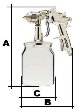 Plano de PISTOLA PINTAR DE SUCCION NEUMATICA LARWIND LAR-AF1NSI