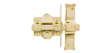 Material de carpintería - CERROJO 946RP/80 SISTEMA R UVE, CILINDRO Ø 30X50MM DORADO