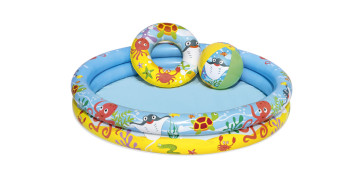 Piscinas, accesorios y complementos - PISCINA HINCHABLE REDONDA PECES Ø 122 X 20 CM