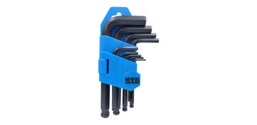 LLAVE ALLEN CORTA PUNTA DE BOLA JUEGO DE 9 PIEZAS DE 1,5 A 10 MM