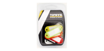 PORTAETIQUETA LLAVES PLASTICO SURTIDO 58X22MM 8UDS