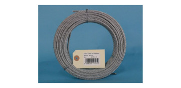 Cables y cadenas - CABLE ACERO GALVANIZADO ROLLO 25 M Ø 5 (6 X 7) +1 ALMA TEXTIL
