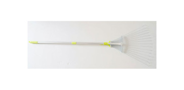 ESCOBA RECOGEHOJAS MATALICO 15 DIENTES MANGO TELESCOPICO