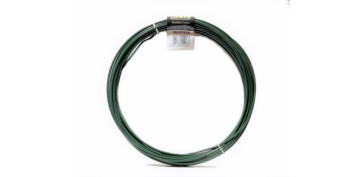 Alambre, muelles y sirgas - ALAMBRE ACERO PLASTIFICADO VERDE 10 M Ø 1,6/2,8 MM