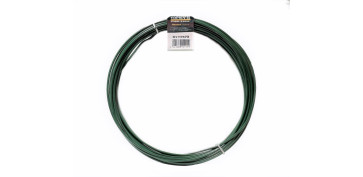 Alambre, muelles y sirgas - ALAMBRE ACERO PLASTIFICADO VERDE 50 M Ø 1,6/2,8 MM