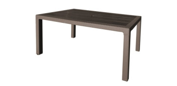 Decoración - MESA RESINA RATAN ELEGANCE MARRON 150 X 90 CM