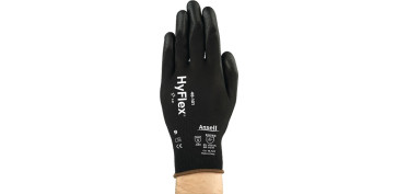 Guantes - GUANTE MONTAJE 07 NYLON/PU NEGRO HYFLEX 48-101 ANSELL 