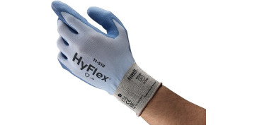 Guantes - GUANTE ANTICORTE 10 NYLON DYNEEMA P/PU AZUL HYFLEX 11-518 