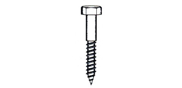 Fijación y Tornilleria - TORNILLO BARRAQUERO DIN 571CINCADO 8X40MM 5UDS