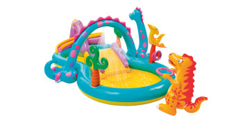 Piscinas, accesorios y complementos - PISCINA HINCHABLE TOBOGAN DINOLAND 302 X 229 X 112 CM