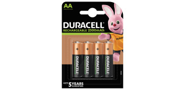 PILA RECARGABLE LR06 AA 2500MAH ULTRA DURACELL 4 PZ 