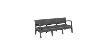 FOLLETO JARDIN 2026 - BANCO JARDIN RESINA 3 PLAZAS MIAMI GRAFITO