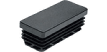 Material de carpintería - CONTERA CUADRADA INTERIOR ESTRIADA 30X30 MM NEGRA