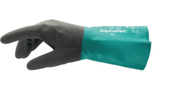 Guantes - GUANTE QUIMICO 10-32CM ALG/NITRI VERDE/GRIS ALPHATEC 58-430 
