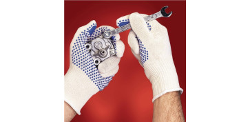 Guantes - GUANTE MONTAJE 08 PE/ALGODÓN BL/AZU PUNTOS TIGER PAW 76-301 