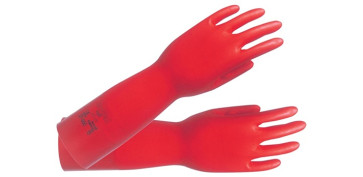 Guantes - GUANTE QUIMICO 10-38CM NIT/FELPA ROJ ALPHATEC SOL-VEX 37-900 