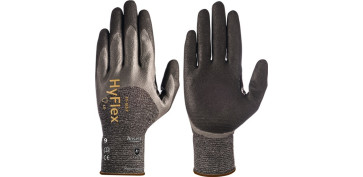 Guantes - GUANTE ANTICORTE 07 PU/NITRILO NG/GR HYFLEX 11-937 ANSELL 