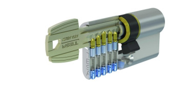 Material de carpintería - CILINDRO TE5 LEVA CORTA 30-50 NIQUEL, 3 LLAVES