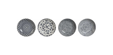 Vajillas - PLATO PORCELANA DECORADO SET 4 UDS HONDO 20 CM