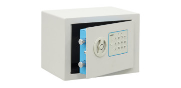 Material de carpintería - CAJA FUERTE BLUE SOBREPONER BLANCO COD. ELECTRÓNICO Y POMO 230X170X170MM