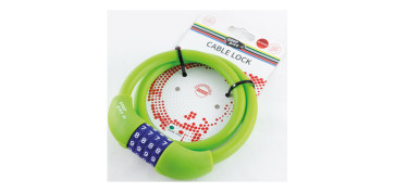 Cerrajeria - ANTIRROBO BICICLETA COMBINACION CABLE FORRO SILICONA 12X650MM 