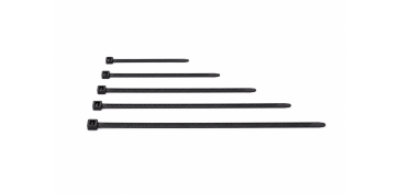 Fijación y Tornilleria - BRIDA NILON DENTADA NEGRA 4,8 X 200 MM 100 UDS