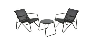 FOLLETO JARDIN 2025 OPTIMUS - SILLON ACERO TEXTILENE 2 U + MESITA NEGRO