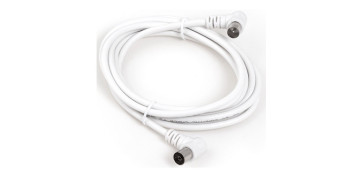 Instalación imagen, sonido y telefonía - CABLE ANTENA CONECTORES ACODADOS 2,5M BLANCO 