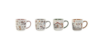 Vajillas - MUG PORCELANA SURTIDO 38 CL PERRITOS 13 X 9 X 9,3 CM