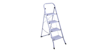Escaleras - TABURETE ESCALERA PRAKTICO 4 PELDAÑOS GRIS