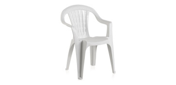 SILLA MONOBLOCK RESPALDO BAJO BLANCO