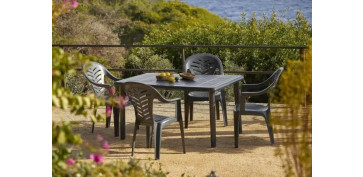 Decoración - MESA OLOT RECICLADA GRIS 140X90CM 