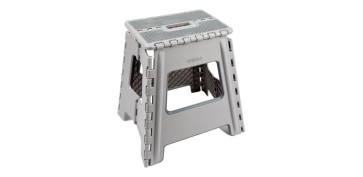Escaleras - TABURETE PLEGABLE GRIS 29X22X32CM