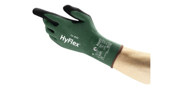 Guantes - GUANTE NITRILO FORTIX HYFLEX 11-842 NEGRO/VERDE T 10 ANSELL 