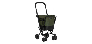 Textil y costura - CARRO COMPRA 4 RUEDAS GIR. EASY GO NEGRO/VERDE OLIVA