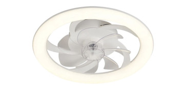 Ventiladores y extractores - VENTILADOR DE TECHO CON PLAFON TURBO AIR BLANCO 20W Ø50CM