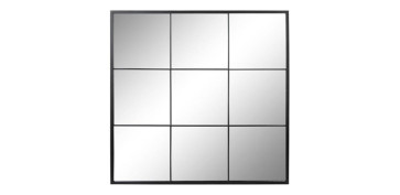 FOLLETO HOGAR 25 - ESPEJO HIERRO/CRISTAL VENTANA NEGRO 90X2X90CM