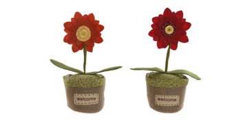 Novedades - SUJETAPUERTAS FLOR POLIESTER 14X14X33 1,5 KG SURTIDO