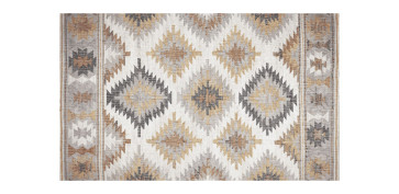 COMPLEMENTARIA HOGAR 2025 - ALFOMBRA VINILICA ESTAMPADA KILIM GRISES 45X75CM
