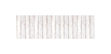 COMPLEMENTARIA HOGAR 2025 - ALFOMBRA VINILICA ESTAMPADA MADERA BLANCA 60X200CM