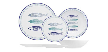 Vajillas - VAJILLA 18PZS COUPE PORCELANA SARDINAS