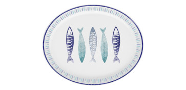 Vajillas - BANDEJA OVAL STONEWARE 30,5CM SARDINAS