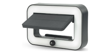 Iluminacion vivienda - APLIQUE LED SOLAR NARIGA 500 LUMENES IP54 4000K 100º BATERIA REEMP. 25M2 3 MODOS DE USO