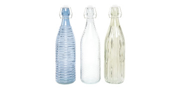 Ordenacion y conservacion de cocina - BOTELLA VIDRIO GRABADA GASEOSA 1L COLOR SURTIDA