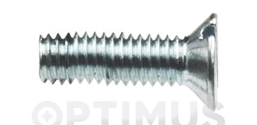 Fijación y Tornilleria - TORNILLO DIN 963 CABEZA PLANA CINCADO M-4 X 25 MM 1000UDS