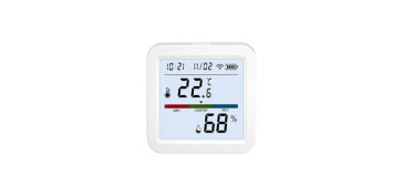 SENSOR WIFI DE TEMPERATURA Y HUMEDAD ENERGEEKS CON PANTALLA SOBREMESA O PARED