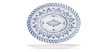 Vajillas - BANDEJA MELAMINA AZULEJO OVAL 35X26CM
