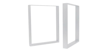 Material de carpintería - PATA DE BANCO CUADRADA 400X320MM (2 UNIDADES) BLANCA MATE