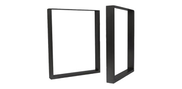 Material de carpintería - PATA DE MESA CUADRADA 710X780MM (2 UNIDADES) NEGRA MATE