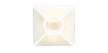 Fijación y Tornilleria - BASE ADHESIVA PARA BRIDAS NILON 27 X 27 NEGRA 100UDS